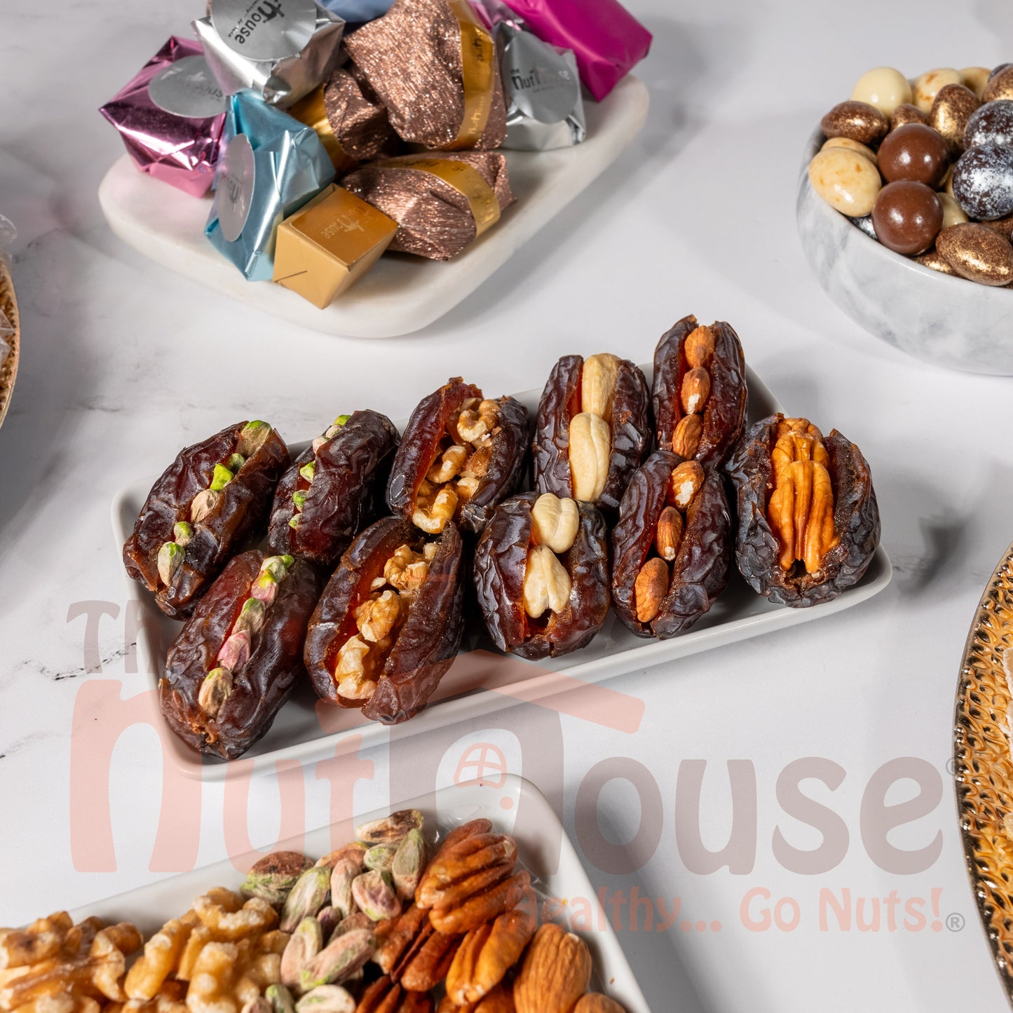 Nuts Stuffed Dates (PISTACHIO, WALNUT, CASHEW, Pecan, ALMONDS)