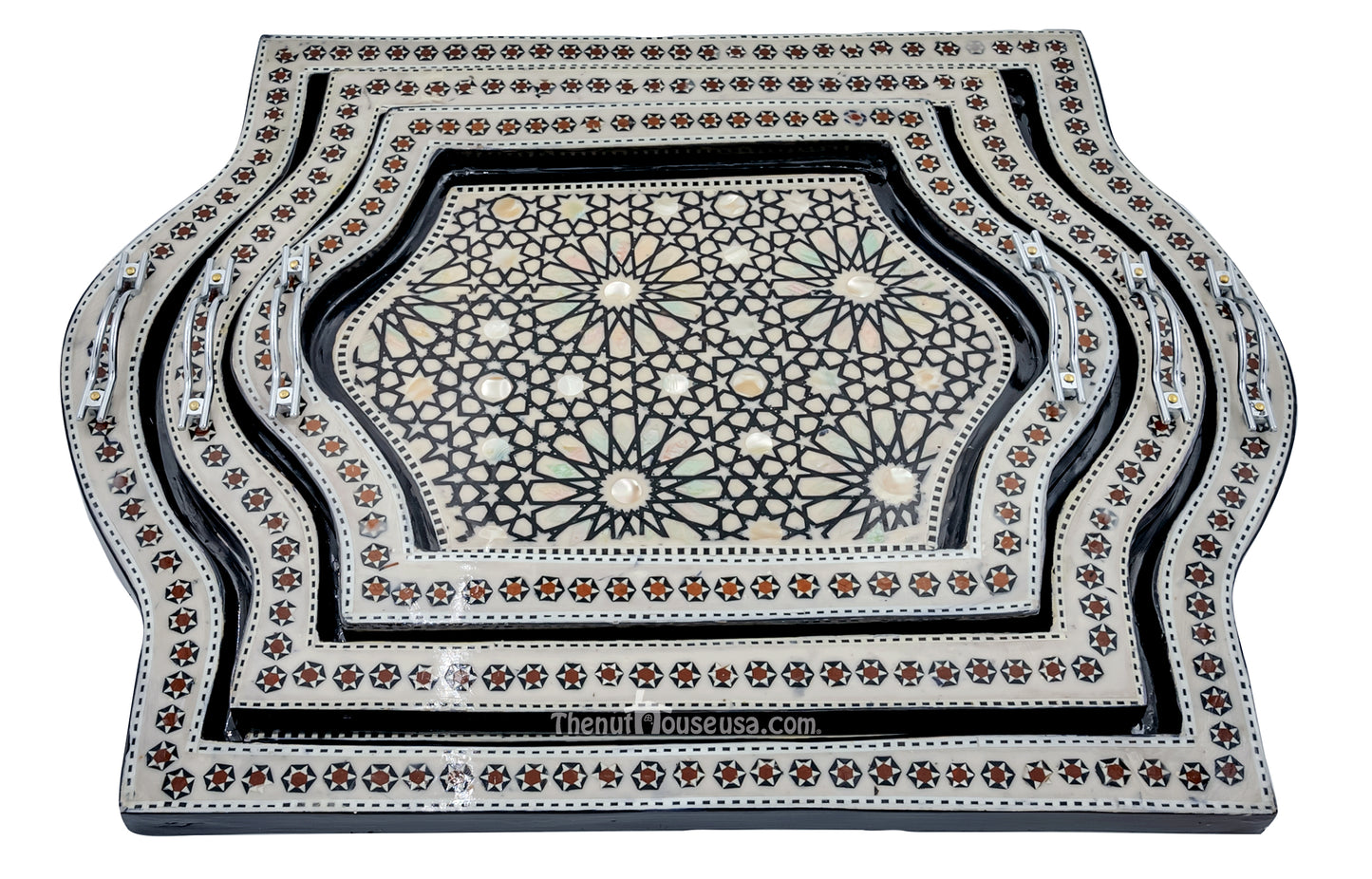 Egyptian handmade serving tray set 90013