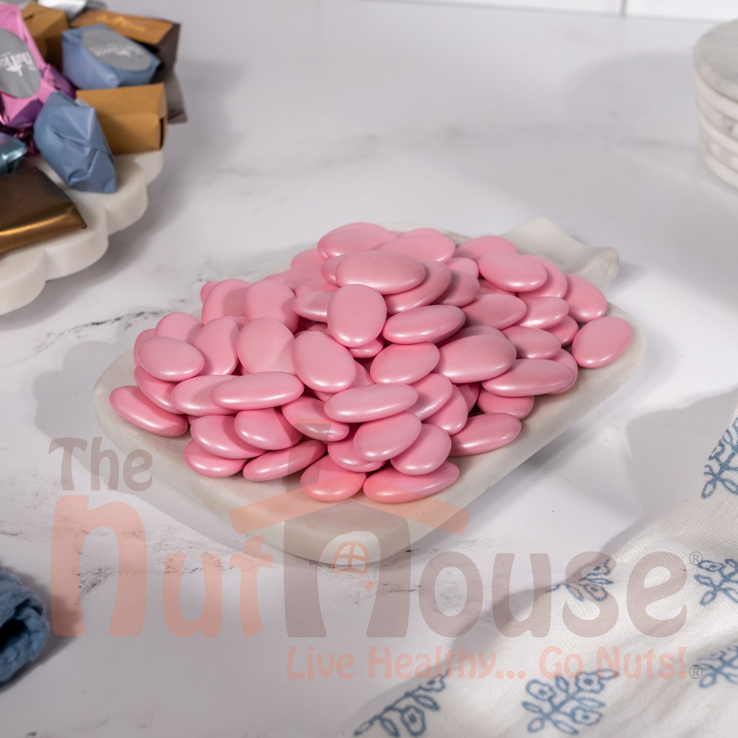 Pink Almond Shaped Chocolates