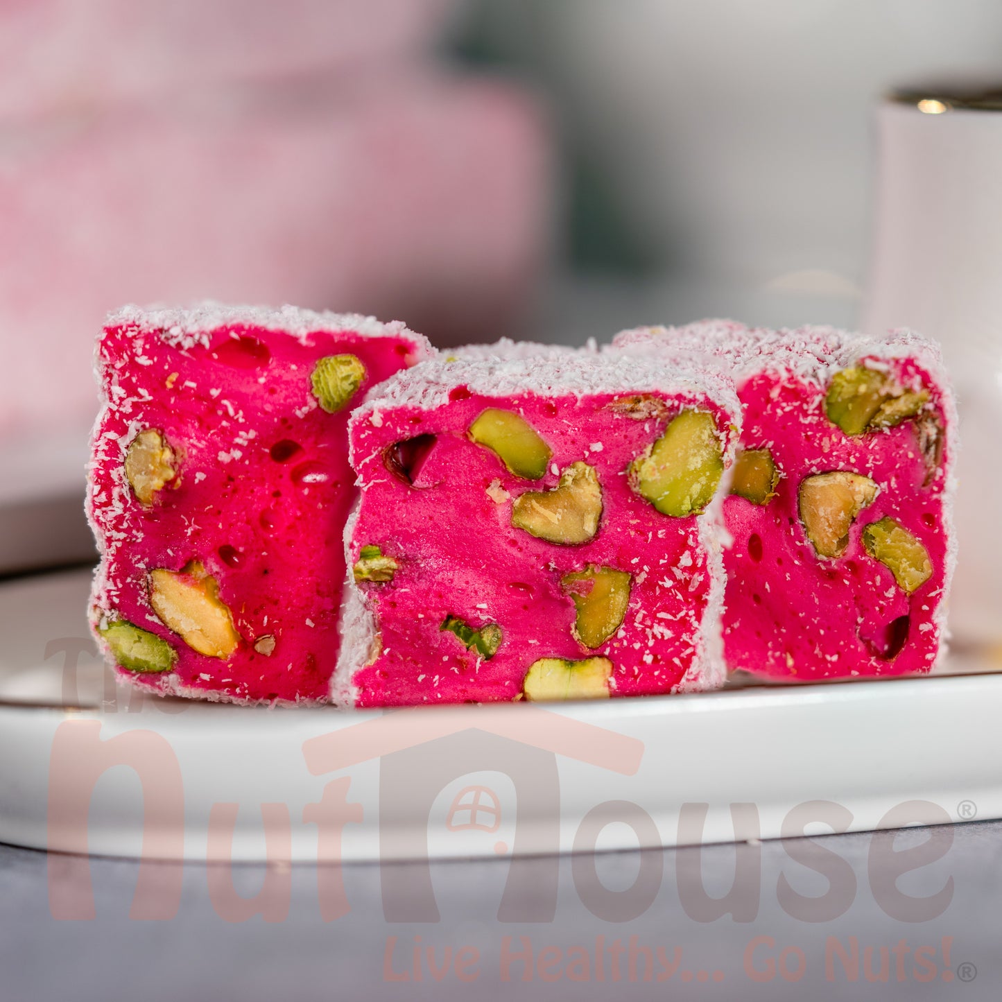 Poured Raspberry  Pistachio