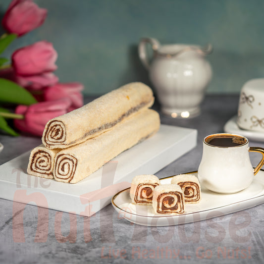 Wrapped sultan delight with chocolate and coconut